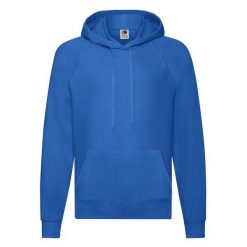 Lekka Męska Bluza Z Kapturem. Niebieskie bluzy męskie Fruit of the Loom, m, bez wzorów, z kapturem. Za 74.99 zł.