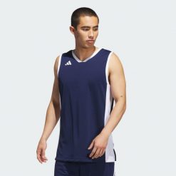 Koszulka koszykarska 3G Speed Reversible. Białe koszulki sportowe męskie Adidas, bez wzorów, bez kołnierzyka, bez ramiączek, do koszykówki, climacool (adidas). Za 276.50 zł.