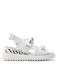 Le Silla Sandały Yui 6657Q040ZGPPLAC Biały. Białe sandały damskie LE SILLA, bez wzorów, z materiału, bez obcasa, na koturnie, bez zapięcia. Za 2,029.00 zł.