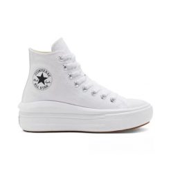 Trampki Converse Chuck Taylor All Star Move Hi. Białe obuwie sportowe damskie Converse, bez wzorów, retro, bez zapięcia. Za 370.45 zł.