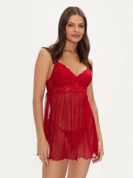 Ysabel Mora Koszula nocna 10708 Czerwony Regular Fit. Czerwone koszule nocne damskie ysabel mora, xl, bez wzorów, z syntetyku, bez ramiączek. Za 129.99 zł.