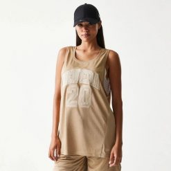 Tank top New Era Mesh. Brązowe t-shirty męskie New Era, m, bez wzorów, z materiału, sportowe, bez kołnierzyka. Za 235.50 zł.