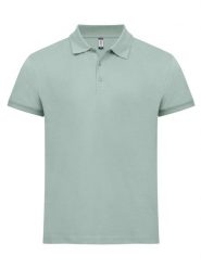 Clique Classic Lincoln S/S koszulka polo z bawełny, nowoczesny krój – Sage Green. Zielone koszulki polo męskie CLIQUE, m, bez wzorów, z bawełny, klasyczne, bez ramiączek. Za 121.19 zł.