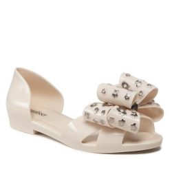 Sandały Melissa. Brązowe klapki damskie Melissa, bez wzorów, bez obcasa, na płaskiej podeszwie, bez zapięcia. Za 220.00 zł.