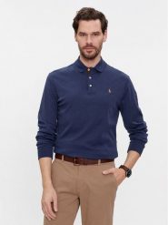 Polo Ralph Lauren Polo 710671785010 Granatowy Custom Slim Fit. Niebieskie koszulki polo męskie Polo Ralph Lauren, m, bez wzorów, z bawełny, bez ramiączek. Za 469.99 zł.