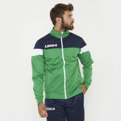 Kurtka Sportowa Bolivia Zielono-Niebieska. Niebieskie kurtki męskie Legea, l, bez wzorów, z materiału, sportowe, bez kaptura. Za 72.00 zł.