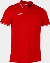 Joma Confort II Polo Shirt Red 2xl - Oddychający i trwałe. Czerwone t-shirty dla chłopców Joma, bez wzorów, z bawełny, bez ramiączek. Za 101.75 zł.
