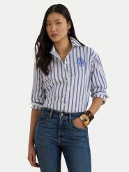 LAUREN RALPH LAUREN Koszula 200P08746001 Niebieski Relaxed Fit. Niebieskie bluzki damskie Lauren Ralph Lauren, l, bez wzorów, z bawełny, bez kołnierzyka, bez ramiączek. Za 988.99 zł.