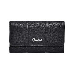 Guess Damski Portfel Factor Y Women`S Desmond Slim Wall Et Clutch Black. Czarne portfele damskie marki Guess, z aplikacjami. W wyprzedaży za 284.00 zł.