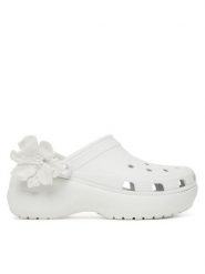 Crocs Klapki Classic Bouquet Platform Clog 211292 Biały. Białe klapki damskie Crocs, bez wzorów, z tworzywa sztucznego, bez obcasa. Za 229.99 zł.