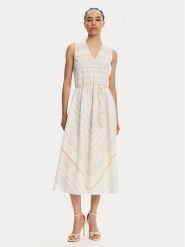 TWINSET Sukienka letnia 251LM2JAA Błękitny Loose Fit. Niebieskie sukienki damskie Twinset, na lato, m, bez wzorów, z bawełny, bez kołnierzyka, bez ramiączek. Za 919.99 zł.