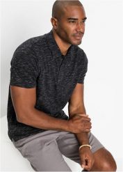 Koszulka polo, krótki rękaw. Niebieskie koszulki polo męskie bonprix, l, bez wzorów, eleganckie, bez ramiączek. Za 59.99 zł.