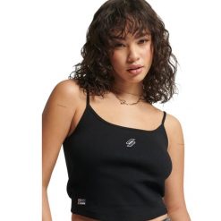 Koszulka sportowa damska Superdry Code Essential Strappy Tank. Czarne koszulki sportowe damskie Superdry., s, bez wzorów, z bawełny, bez kołnierzyka, bez ramiączek. W wyprzedaży za 76.00 zł.