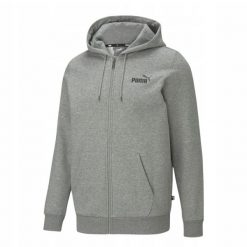 Męska Bluza Z Suwakiem Z Logo ESS. Szare bluzy męskie Puma, m, bez wzorów, bez kaptura. Za 329.99 zł.