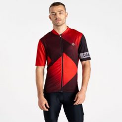 Koszulka rowerowa męska AEP Pedal z krótkim rękawem. Czerwone koszulki sportowe męskie Dare 2b, m, bez wzorów, bez kołnierzyka, bez ramiączek, trekkingowe. W wyprzedaży za 279.99 zł.