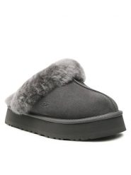 Ugg Kapcie W Disquette 1122550 Szary. Szare kapcie damskie UGG, bez wzorów, ze skóry. Za 489.99 zł.
