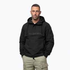 Kurtka męska Pitbull Meandro Kangaroo. Czarne kurtki męskie PITBULL, m, bez wzorów, z materiału, eleganckie, bez kaptura. Za 329.99 zł.