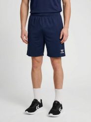 SPODENKI SPORTOWE SZORTY hmlESSENTIAL SHORTS. Niebieskie szorty sportowe damskie Hummel, m, bez wzorów, z materiału, klasyczne, z standardowym stanem, do piłki ręcznej. Za 116.00 zł.