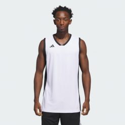 Koszulka koszykarska 3G Speed Reversible. Białe koszulki sportowe męskie Adidas, bez wzorów, bez kołnierzyka, bez ramiączek, do koszykówki, climacool (adidas). Za 276.50 zł.