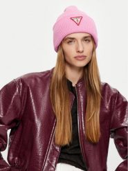 Guess Czapka AW5234 VIS01 Różowy. Czerwone rękawiczki damskie Guess, na zimę, z aplikacjami, z materiału. Za 209.99 zł.