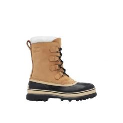 Buty Sorel Caribou z brązowej skóry nubuk. Brązowe trekkingi męskie Sorel, na zimę, trekkingowe. Za 918.15 zł.