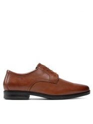 Clarks Półbuty Howard Walk 261620177 Brązowy. Brązowe eleganckie półbuty Clarks, ze skóry, wizytowe, bez zapięcia. Za 289.99 zł.
