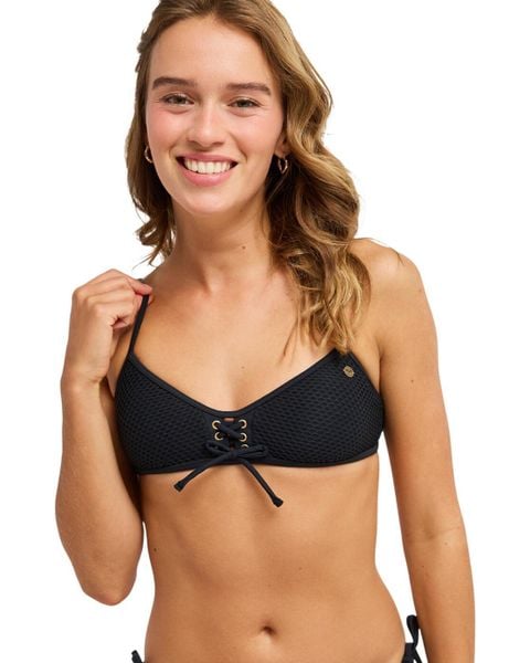 Stanik bikini typu bralette dla Kobiety ROXY ISLAND Czarny. Szare bikini damskie Roxy, s, bez wzorów. Za 132.99 zł.