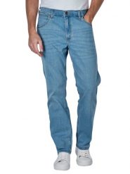 WRANGLER MĘSKIE SPODNIE REGULAR FIT DESERT OASIS 112351219 W154017980. Niebieskie jeansy męskie Wrangler, na lato, eleganckie. Za 189.99 zł.