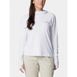 Koszulka sportowa damska Columbia Summit Valley. Białe koszulki sportowe damskie Columbia, xs, bez wzorów, z poliesteru, bez kołnierzyka, bez ramiączek. Za 299.00 zł.