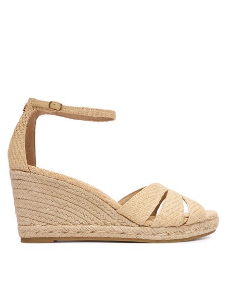 LAUREN RALPH LAUREN Espadryle 802P10424001 Beżowy. Brązowe sandały damskie Lauren Ralph Lauren, bez wzorów, z syntetyku, bez obcasa, bez zapięcia. Za 615.99 zł.