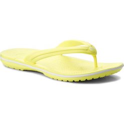 Japonki CROCS - Crocband Flip 11033 Tennis Ball Green/White. Żółte klapki damskie Crocs, z materiału. Za 119.00 zł.