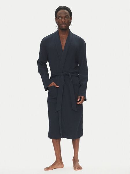 Emporio Armani Underwear Szlafrok EM001214 AF10792 UB102 Granatowy. Niebieskie szlafroki męskie Emporio Armani Underwear, m, bez wzorów, z bawełny, bez ramiączek, bez kaptura. Za 469.99 zł.