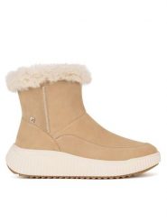 Rieker Revolution Lifestyle Botki W1772-62 Beżowy. Brązowe botki damskie Rieker Revolution Lifestyle, ze skóry, bez obcasa, na koturnie, bez zapięcia. Za 335.99 zł.