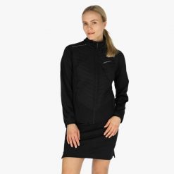 Bluza z kapturem trening damska Swedemount On Course Fullzip szybkoschnąca. Czarne bluzy damskie SWEDEMOUNT, bez wzorów, z kapturem. Za 279.99 zł.