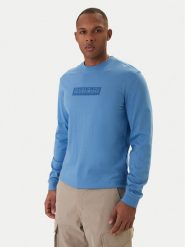 Napapijri Longsleeve S-Box Logo NP0A8BC5 Niebieski Regular Fit. Niebieskie bluzki z długim rękawem męskie Napapijri, m, bez wzorów, z bawełny, bez kołnierzyka. Za 219.99 zł.