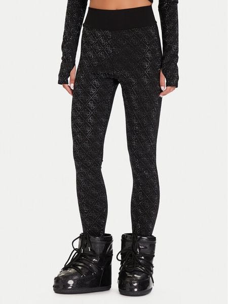 Guess Legginsy W5BB73 K7182 Czarny Slim Fit. Czarne legginsy damskie Guess, m, z aplikacjami, z syntetyku. Za 499.99 zł.