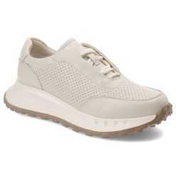 Białe Sneakersy Artiker Stylowe Sportowe Obuwie Damskie. Białe obuwie sportowe damskie Artiker, bez wzorów, ze skóry. Za 179.00 zł.