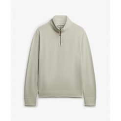 Klasyczny sweter z kołnierzem typu półgolf Superdry Essential. Białe swetry przez głowę męskie Superdry., na zimę, m, bez wzorów, bez kołnierzyka. Za 332.10 zł.