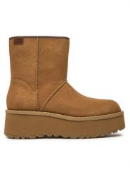 Ugg Botki W Cityfunc Mid 1158196 Brązowy. Brązowe botki damskie UGG, ze skóry, bez obcasa, na koturnie, bez zapięcia. Za 779.99 zł.