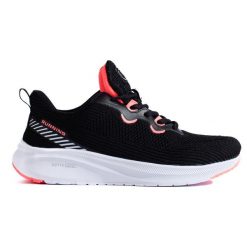 Sportowe buty na platformie DK czarne. Czarne obuwie sportowe damskie bez wzorów. Za 212.22 zł.