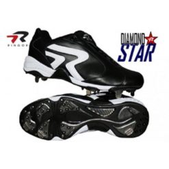 Buty do softballu Metal Diamond Star PTT. Czarne obuwie sportowe damskie RINGOR, bez wzorów, do piłki nożnej. Za 389.95 zł.