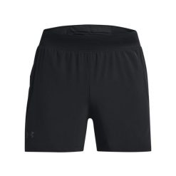 Szorty Under Armour Lanche Elite 5". Czarne krótkie spodenki sportowe męskie Under Armour, bez wzorów, do biegania. Za 285.99 zł.