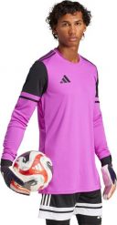 Bluza bramkarska męska Squadra 25 Long Sleeve fuksja JC6209 S. Czerwone bluzki z długim rękawem męskie Adidas, m, bez wzorów, bez kaptura. Za 93.15 zł.
