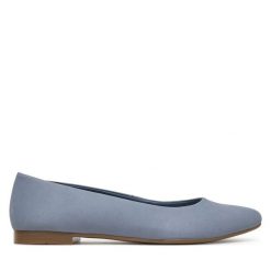 Baleriny Lasocki. Niebieskie baleriny damskie Lasocki, bez wzorów, bez obcasa. Za 139.99 zł.