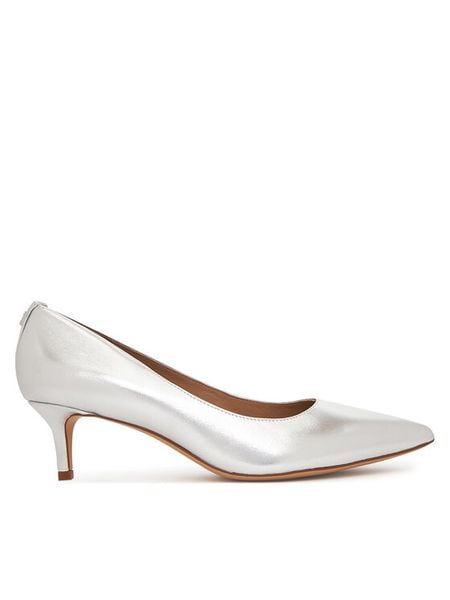 LAUREN RALPH LAUREN Szpilki 802978834001 Srebrny. Szare szpilki damskie Lauren Ralph Lauren, bez wzorów, ze skóry, bez obcasa, bez zapięcia. Za 409.99 zł.