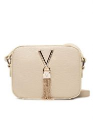 Valentino Torebka Divina VBS1R409G Kremowy. Białe torebki do ręki damskie Valentino, bez wzorów, ze skóry, bez dodatków. Za 197.99 zł.