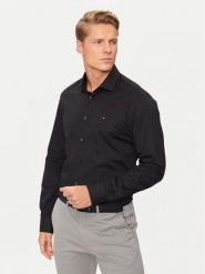 Tommy Hilfiger Koszula MW0MW38347 Czarny Slim Fit. Czarne koszule męskie Tommy Hilfiger, m, bez wzorów, z bawełny, biznesowe, bez kołnierzyka, bez ramiączek. Za 349.99 zł.