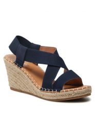 Clara Barson Espadryle WSS20460-02 Granatowy. Niebieskie sandały damskie Clara Barson, bez wzorów, z materiału, bez obcasa, bez zapięcia. Za 119.99 zł.