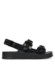 Melissa Sandały Melissa Cozy Sandal Ad 36895 Czarny. Czarne sandały damskie Melissa, bez wzorów, z tworzywa sztucznego, bez obcasa, na płaskiej podeszwie, bez zapięcia. Za 358.99 zł.