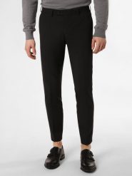 Finshley & Harding London spodnie od garnituru modułowego Mężczyźni Slim Fit Sztuczne włókno czarny, 94. Czarne eleganckie spodnie męskie Finshley & Harding London, m, bez wzorów, z włókna. Za 499.95 zł.